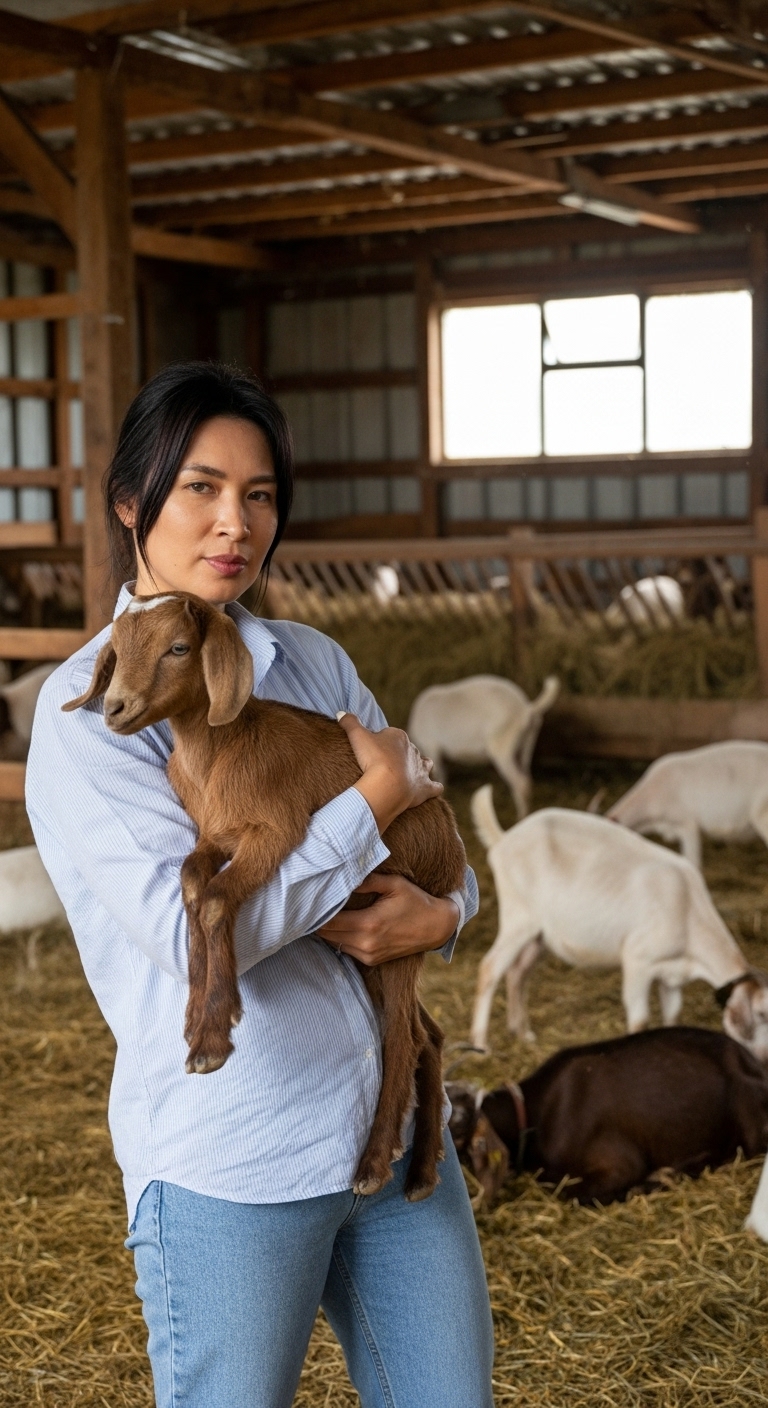 Cuidado de las cabras en D'Cabra